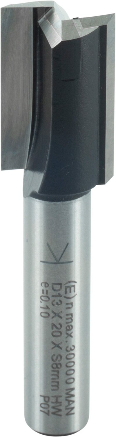 Nutfräser mit Hartmetall-Bohrschneide D 13mm NL 20mm GL 52mm S 8mm SL 32mm       (ENT)