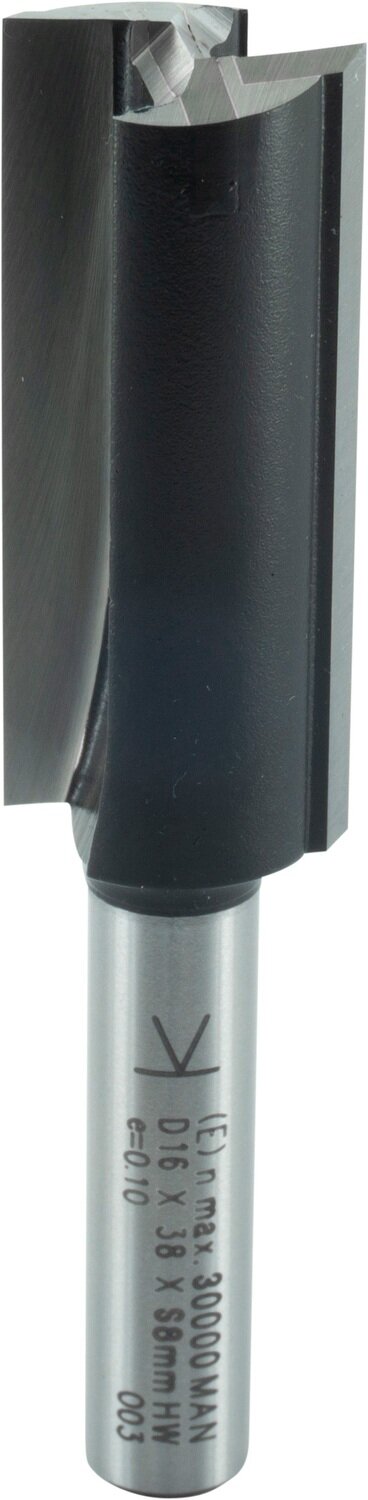 Nutfräser mit Hartmetall-Bohrschneide D 16mm NL 38mm GL 70mm S 8mm SL 32mm       (ENT)