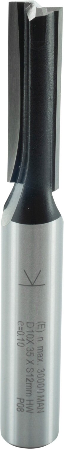Nutfräser mit Hartmetall-Bohrschneide D 10mm NL 35mm GL 90mm S 12mm SL 55mm       (ENT)