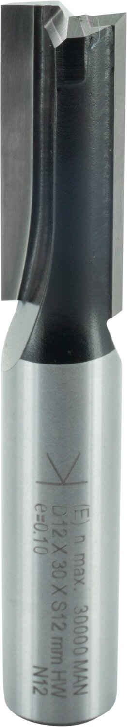 Nutfräser mit Hartmetall-Bohrschneide D 12mm NL 30mm GL 74mm S 12mm SL 40mm       (ENT)