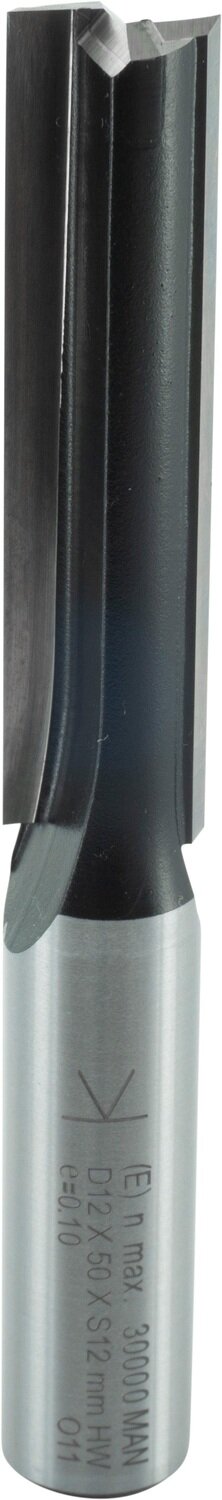 Nutfräser mit Hartmetall-Bohrschneide D 12mm NL 50mm GL 94mm S 12mm SL 40mm       (ENT)