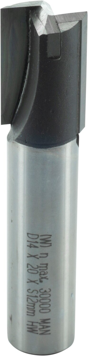 Nutfräser mit Hartmetall-Bohrschneide D 14mm NL 20mm GL 62mm S 12mm SL 40mm       (ENT)