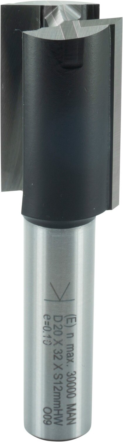 Nutfräser mit Hartmetall-Bohrschneide D 20mm NL 32mm GL 72mm S 12mm SL 40mm       (ENT)