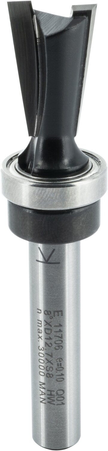 Zinkenfräser  Zoll-Ausführung für Milescraft Zinkenfrässchablone E 8° D 12,7mm NL 19,05mm S 8mm SL 38mm       (ENT)