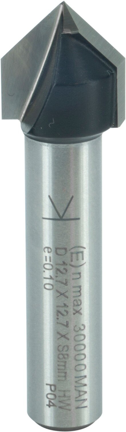 V-Nut- und Schriftenfräser für V-Nuten und Ziernuten E 90° D 12,7mm NL 12,7mm S 8mm SL 32mm       (ENT)