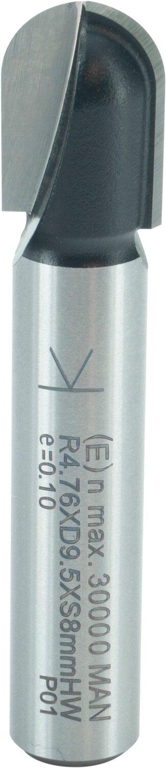 Wasserrinnenfräser Lange Ausführung R 4,76mm D 9,5mm NL 12,7mm S 8mm SL 32mm       (ENT)