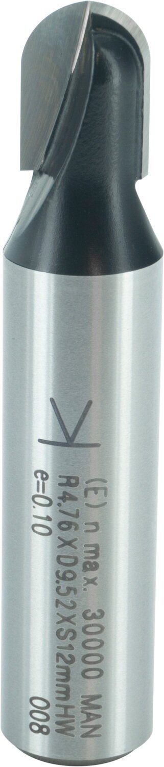 Wasserrinnenfräser Lange Ausführung R 4,76mm D 9,5mm NL 12,7mm S 12mm SL 40mm       (ENT)