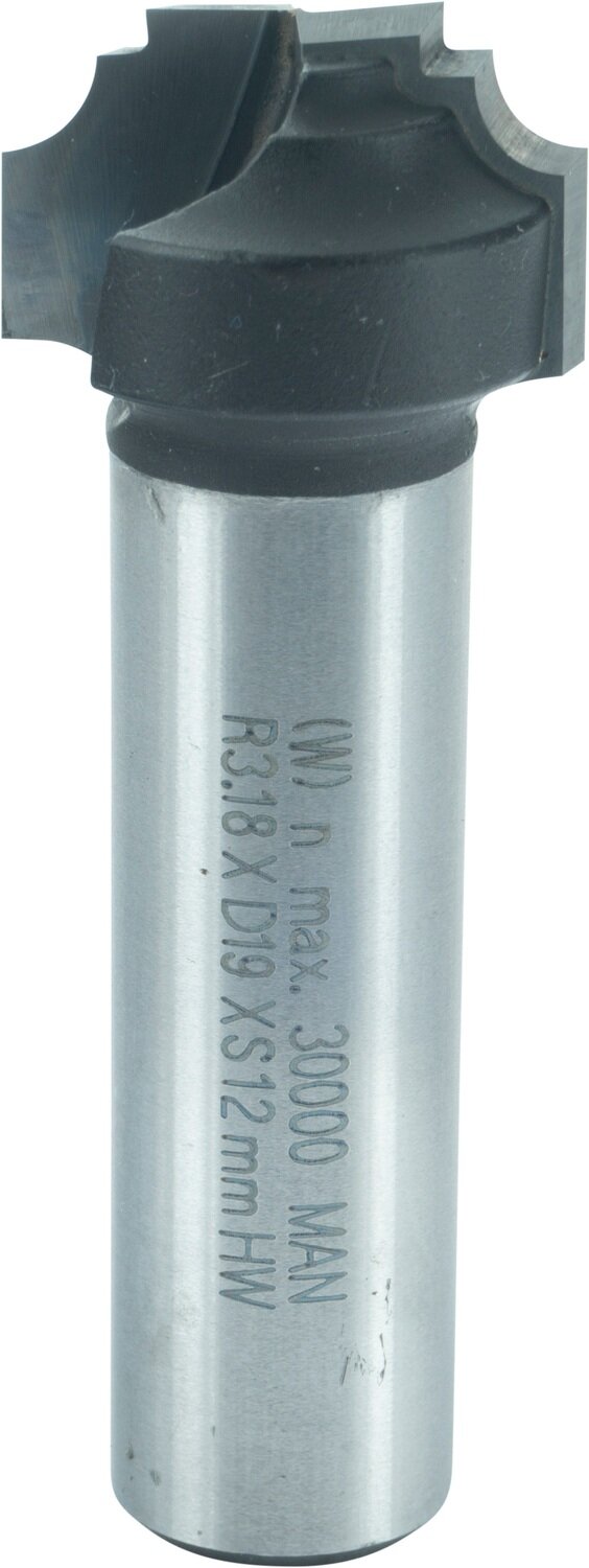 Nutenprofilfräser umfang- und stirnschneidend D 19,05mm NL 11,11mm R 3,2mm S 12mm SL 40mm       (ENT)