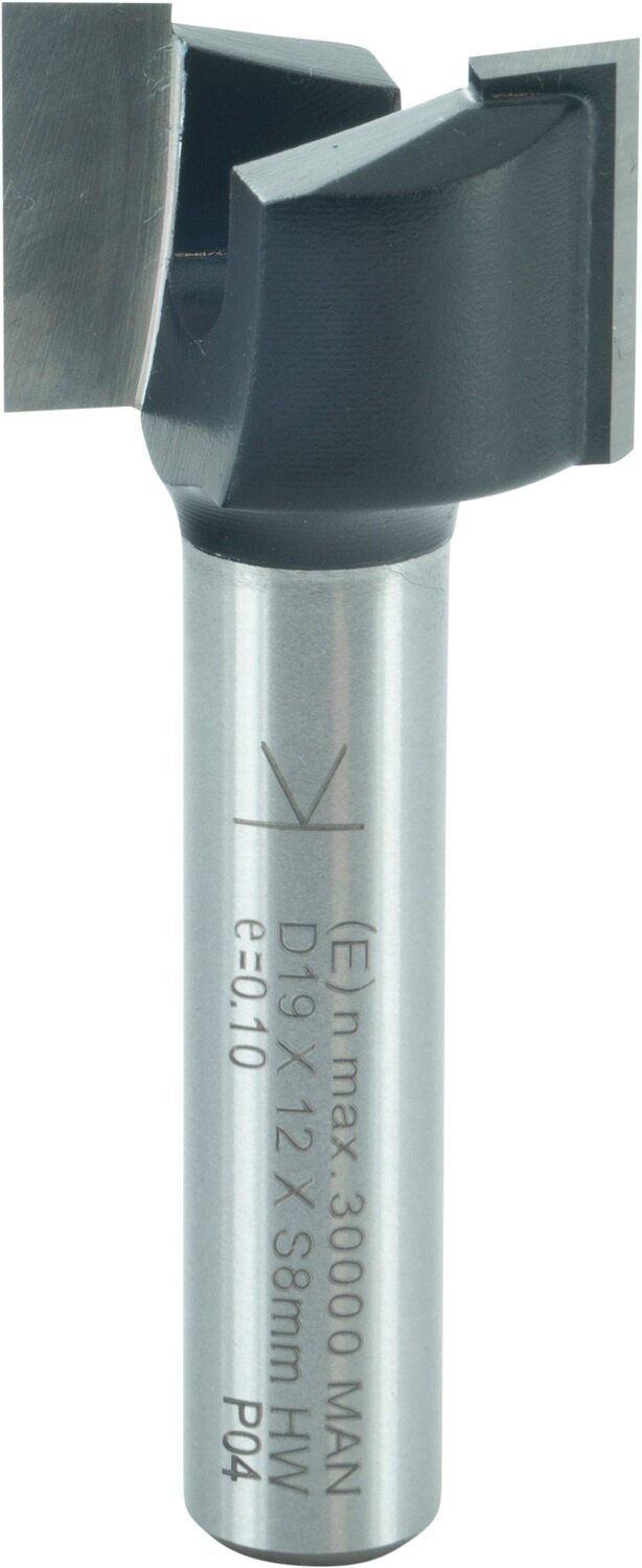 Planfräser mit Umfang- und Bohrschneide D 19mm NL 12mm GL 48mm S 8mm SL 32mm       (ENT)