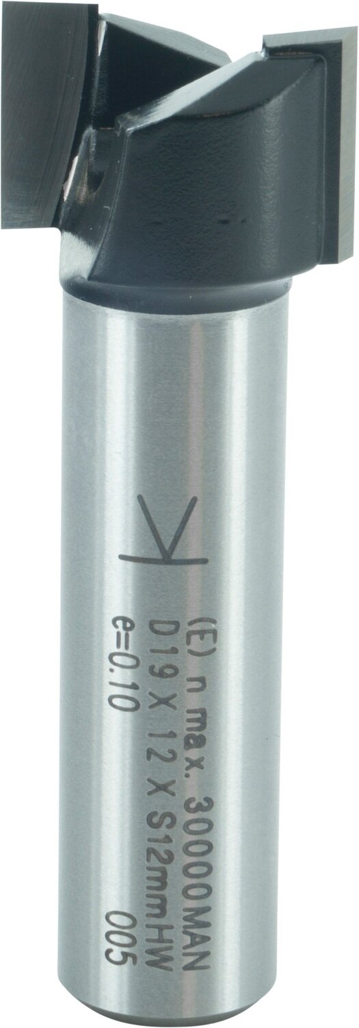 Planfräser mit Umfang- und Bohrschneide D 19mm NL 12mm GL 55mm S 12mm SL 40mm       (ENT)