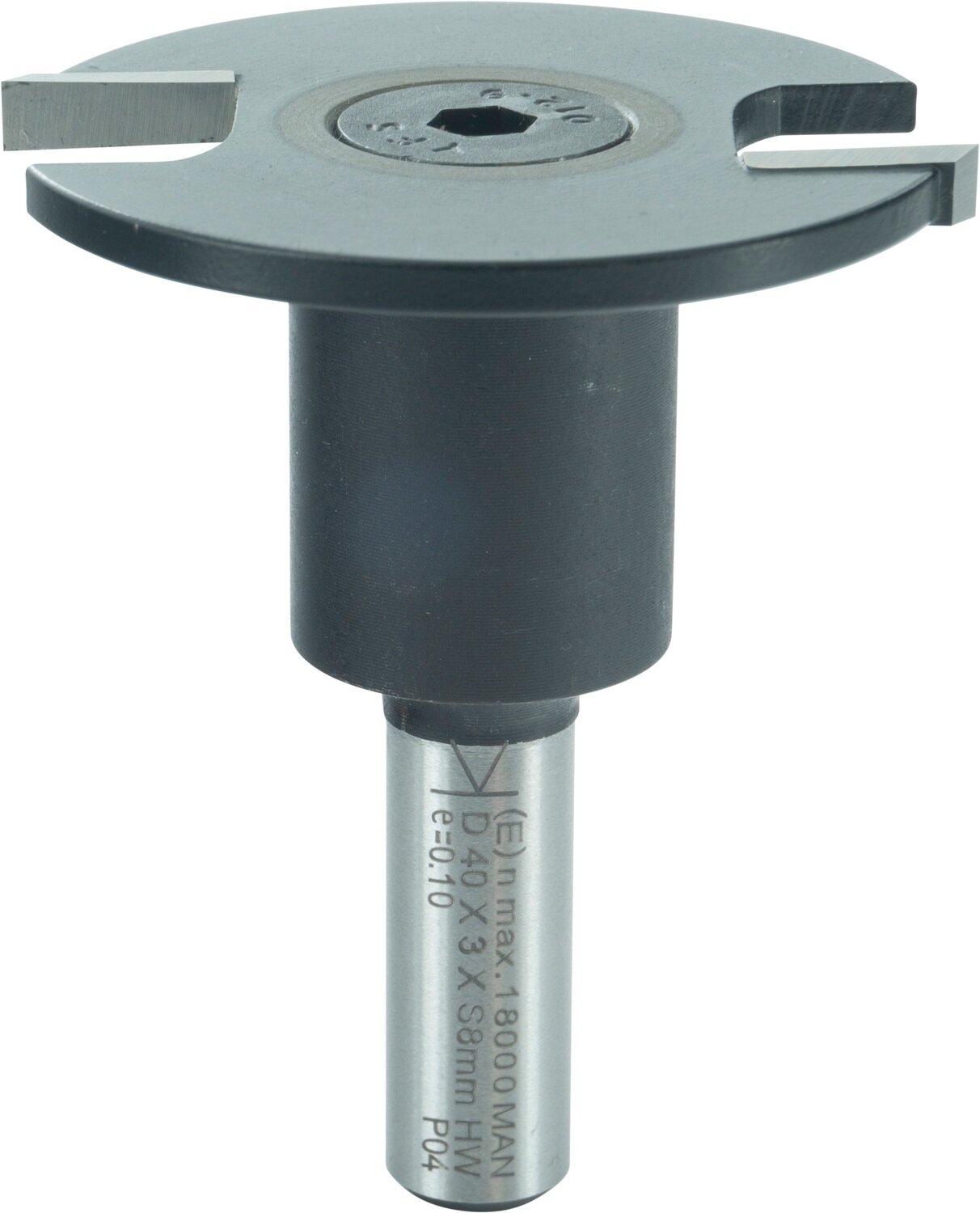 Scheibennutfräser auf Aufnahmedorn montiert D 40mm NL 3mm T 12mm S 8mm GL 50mm       (ENT)