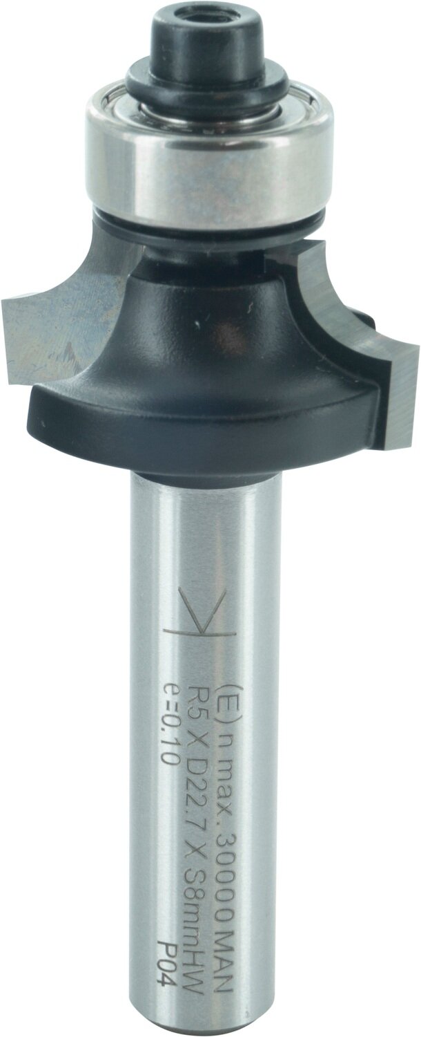 Abrundfräser  mit Kugellager R 5mm D 22,7mm NL 9,5mm S 8mm SL 32mm       (ENT)