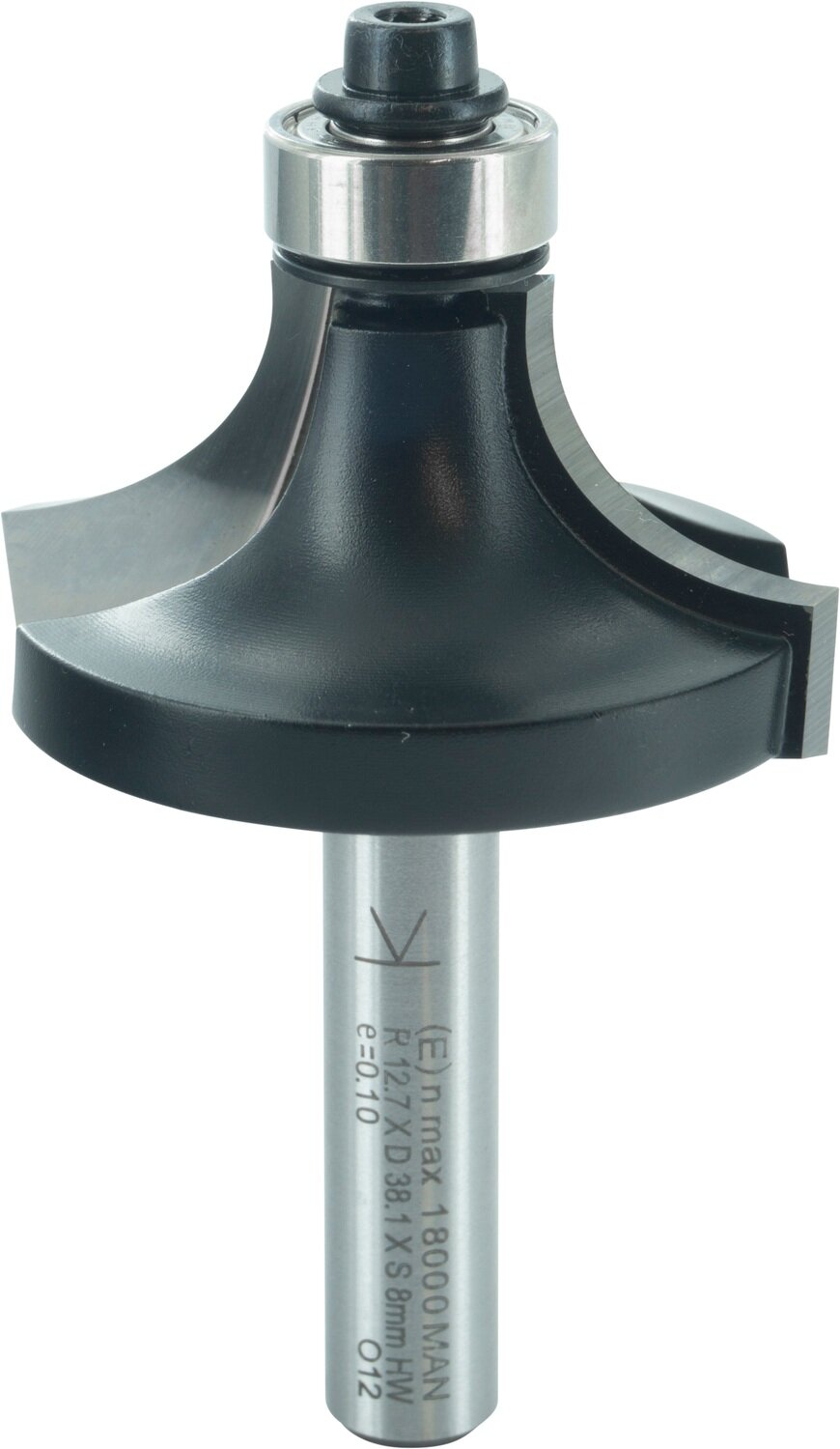 Abrundfräser  mit Kugellager R 12,7mm D 38,1mm NL 19mm S 8mm SL 32mm       (ENT)
