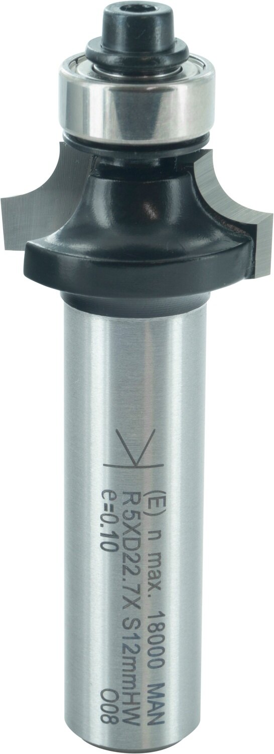 Abrundfräser  mit Kugellager R 5mm D 22,7mm NL 9,5mm S 12mm SL 40mm       (ENT)