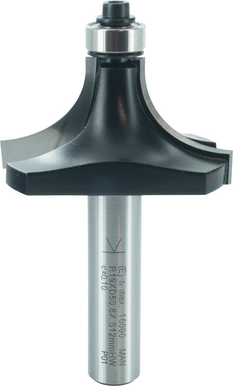 Abrundfräser  mit Kugellager R 19mm D 50,8mm NL 25,4mm S 12mm SL 40mm       (ENT)