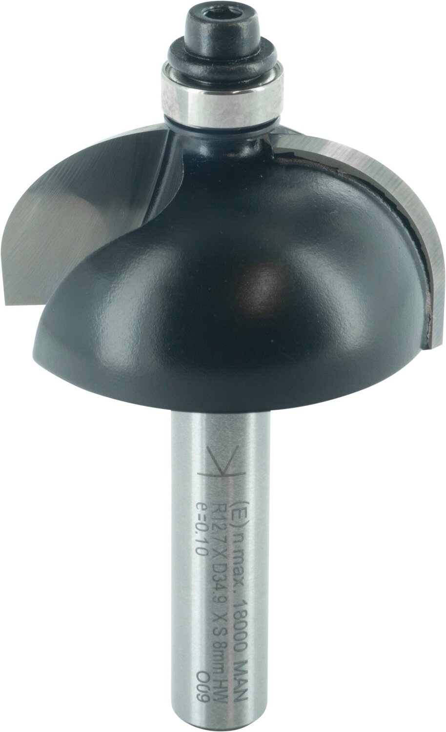 Hohlkehlfräser mit Kugellager R 12,7mm D 34,9mm NL 15,9mm S 8mm SL 32mm       (ENT)
