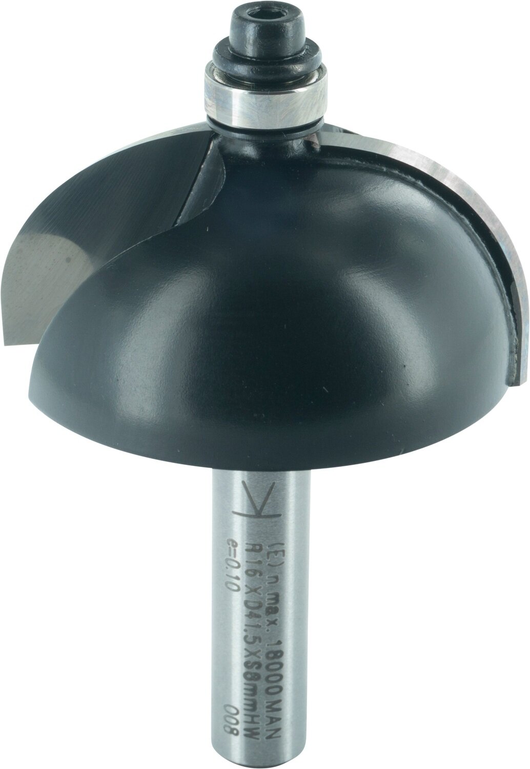 Hohlkehlfräser mit Kugellager R 16mm D 41,5mm NL 19mm S 8mm SL 32mm       (ENT)