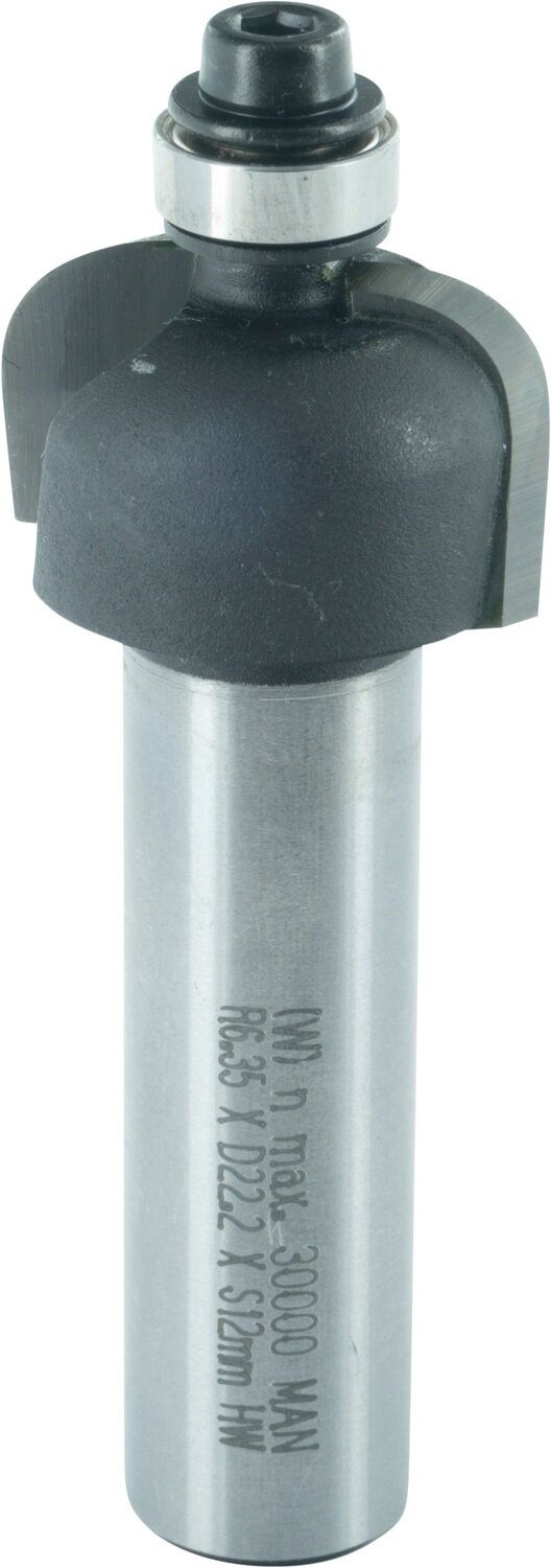 Hohlkehlfräser mit Kugellager R 5mm D 19,5mm NL 9,5mm S 12mm SL 40mm       (ENT)