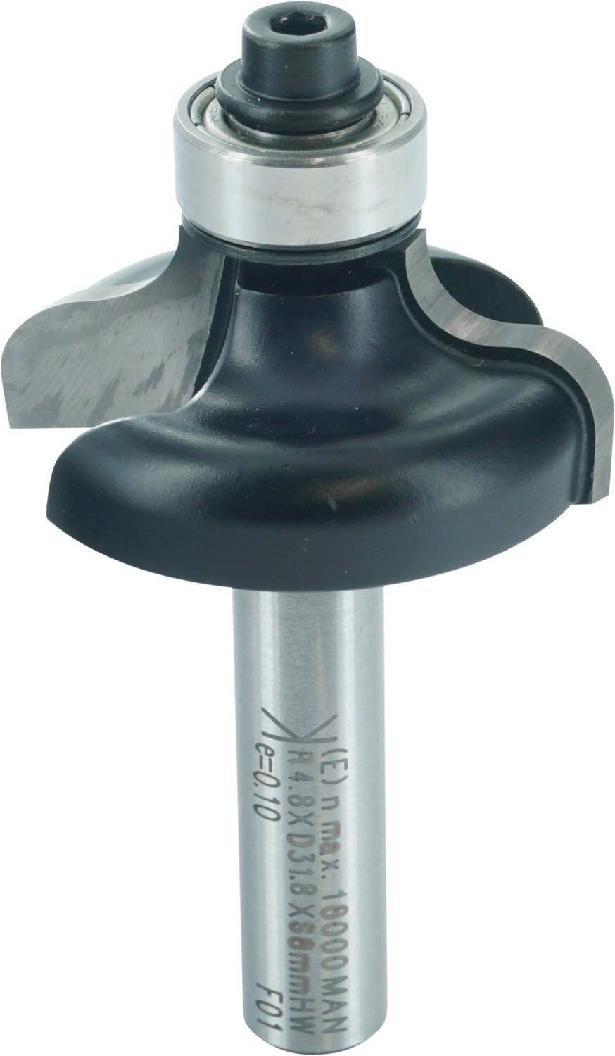 Karniesfräser mit Kugellager R 4,8mm D 31,8mm NL 12,7mm S 8mm SL 32mm       (ENT)