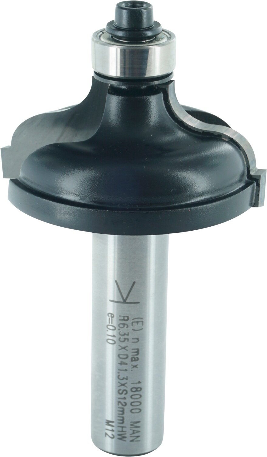 Karniesfräser mit Falz mit Kugellager R 6,35mm D 41,3mm NL 17,5mm S 12mm SL 40mm       (ENT)