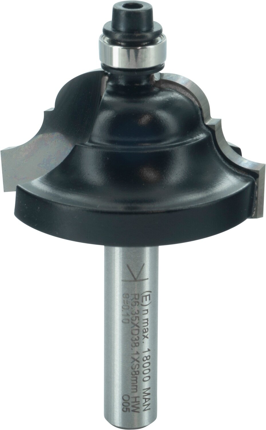 Römischer Profilfräser Classic mit Kugellager R 6,35mm D 38,1mm NL 19mm S 8mm SL 32mm       (ENT)