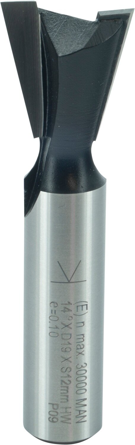 Gratfräser ohne Vorschneider E 14° D 19mm NL 19mm S 12mm SL 40mm       (ENT)