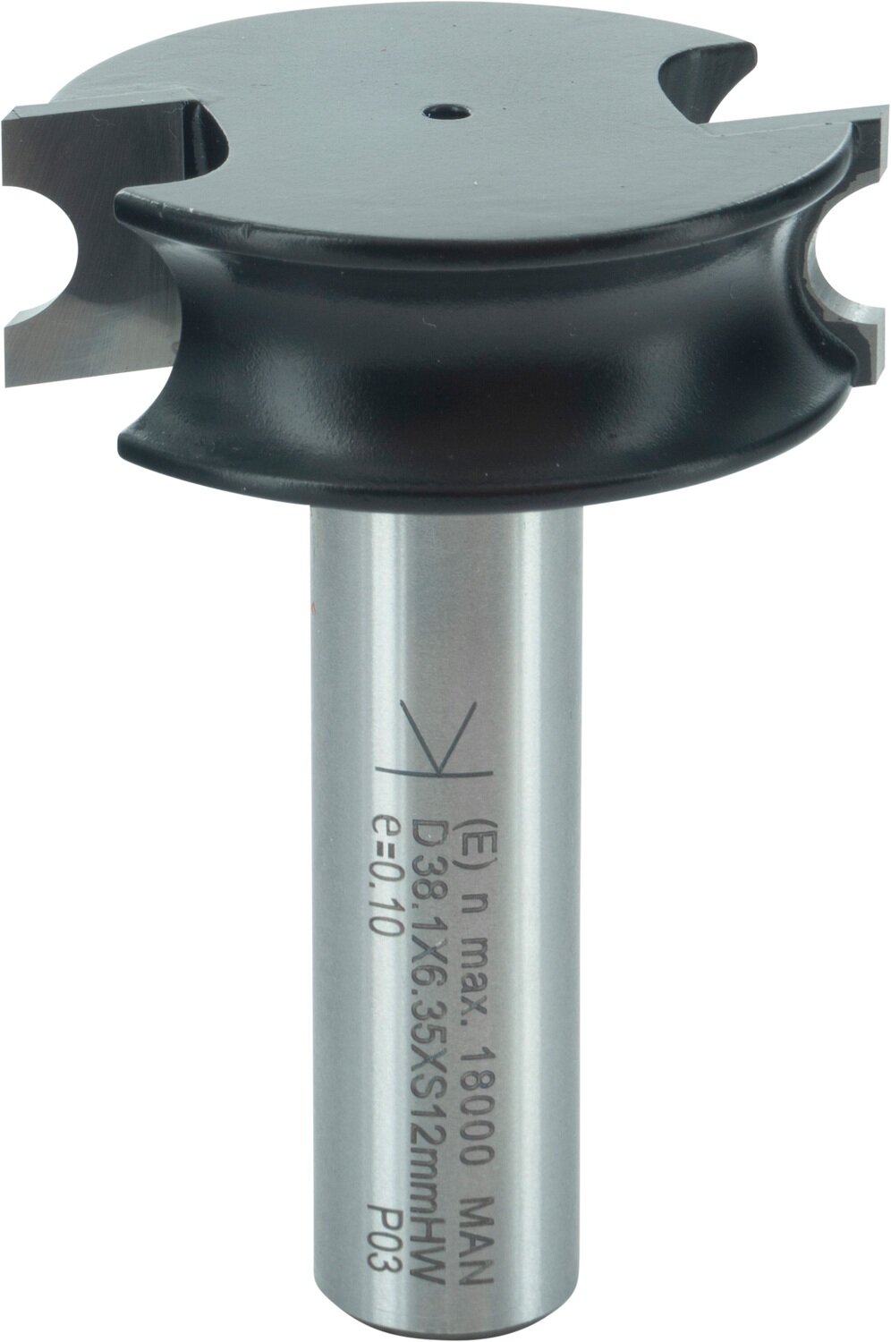 Rundfräser Konvexer Radius R 3,18mm D 38,1mm NL 6,35mm S 12mm SL 40mm       (ENT)
