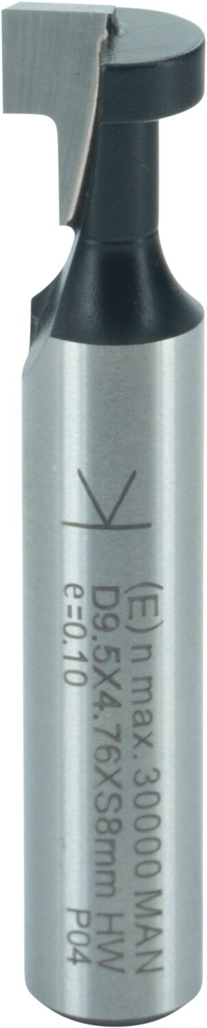 T-Nutfräser für universelle Nuten mit T-Profil D1 9,5mm D2 4,8mm NL1 5mm NL2 4.8mm S 8mm SL 32mm Z Z1   (ENT)