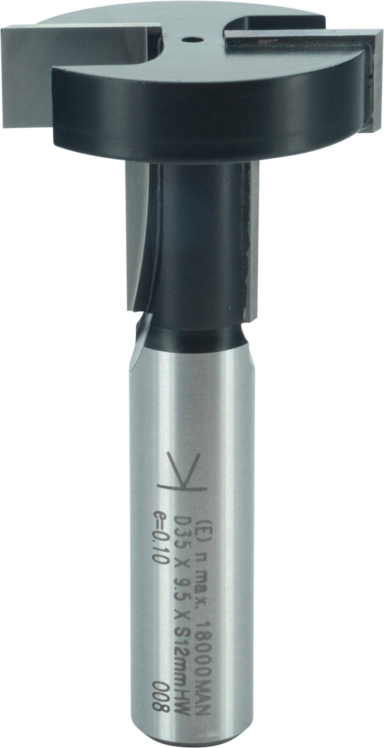 T-Nutfräser für universelle Nuten mit T-Profil D1 35mm D2 12,7mm NL1 18mm NL2 9.5mm S 12mm SL 40mm Z Z2   (ENT)