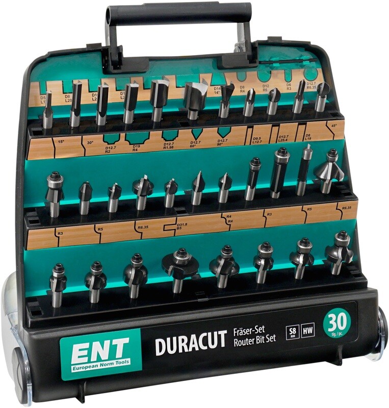 Fräser-Set in Kunststoffbox S 8mm               (ENT)