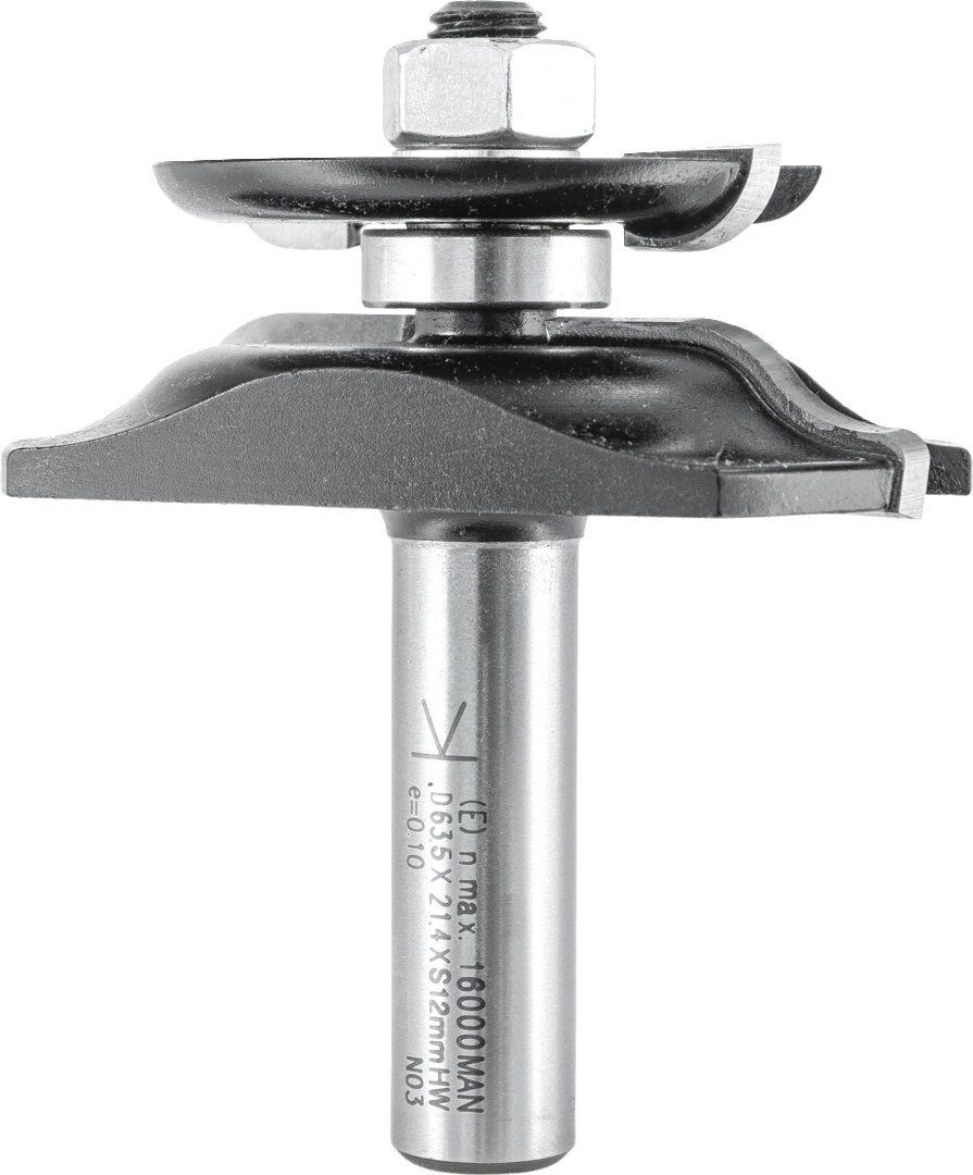 Abplattfräser  mit Unterschneider D 63,5mm D2 44,4mm NL 21,4mm T 23.75mm M 3.97mm S 12mm SL 40mm   (ENT)