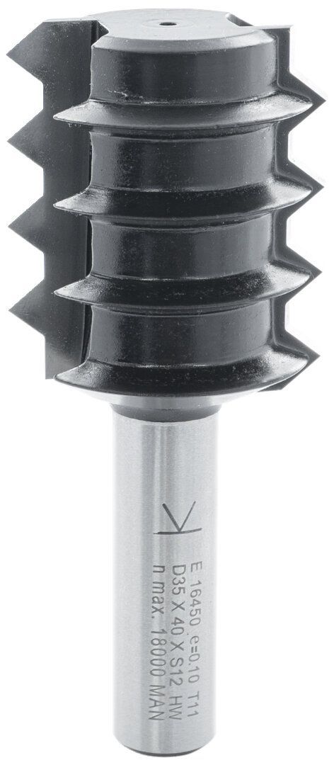 Verleimfräser  Mit V-Verzahnung D 35mm NL 40mm E 80° T 4mm M 4.76mm S 12mm SL 40mm   (ENT)