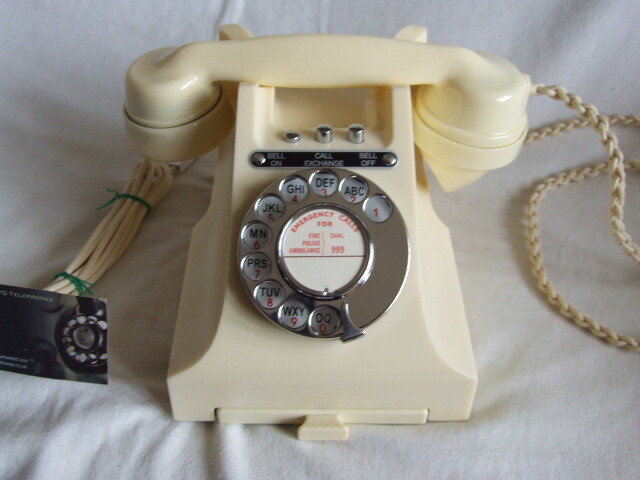 Ivory Bakelite 314L Bell On Call Ex Bell Off GPO Telephone 1957