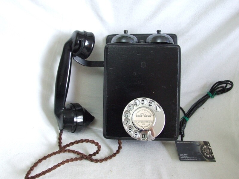 GPO 221F Wooden Wallphone 1940&#39;s