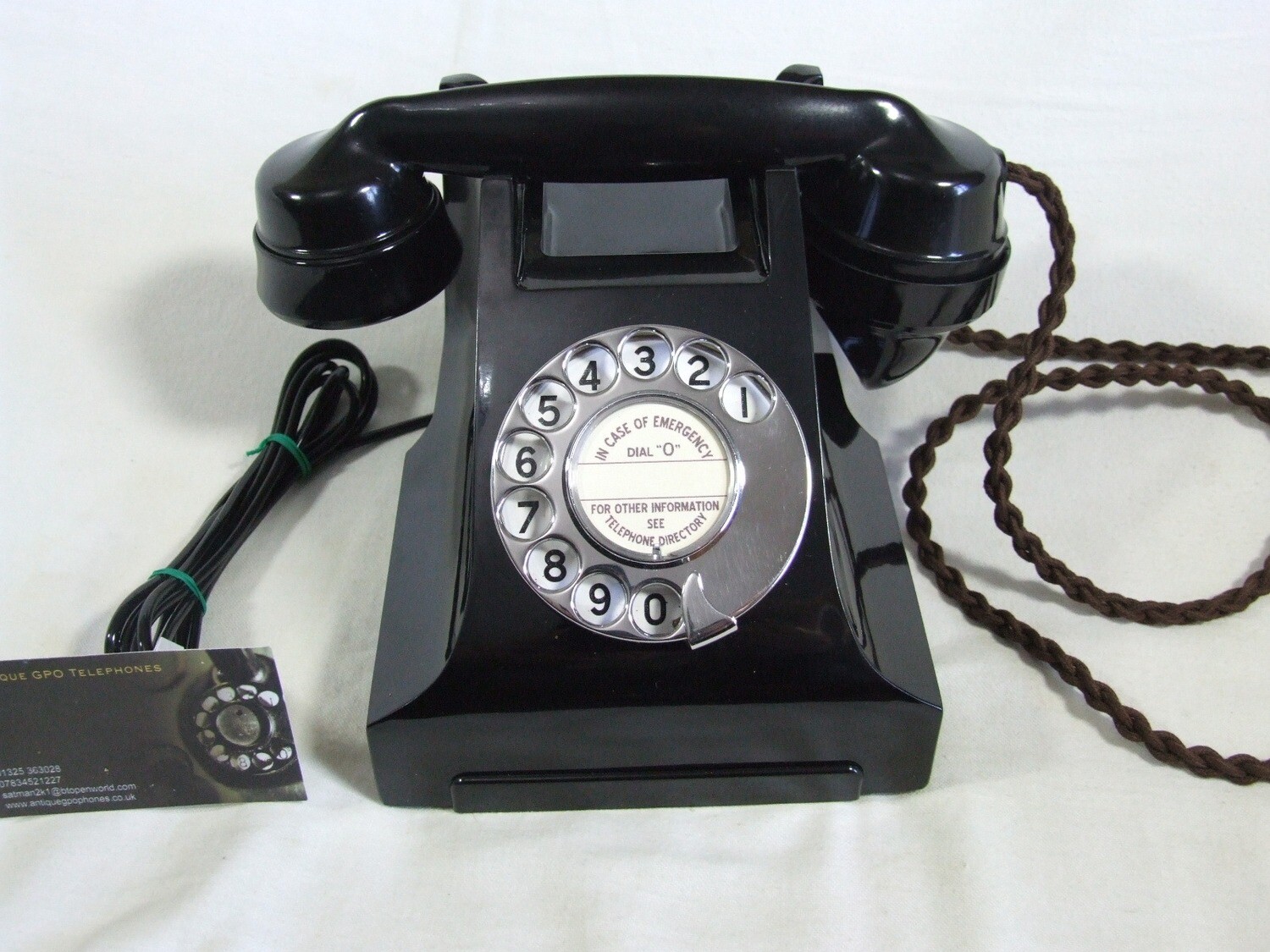 Rare War Time Black Bakelite 332F GPO Telephone 1939/40