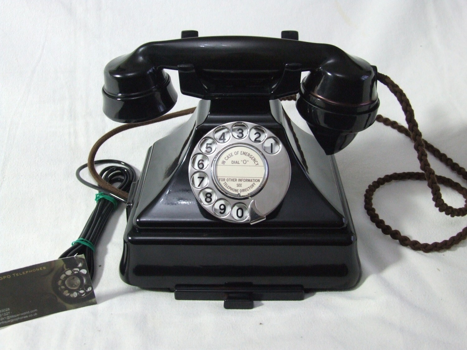 EARLY BLACK BAKELITE 232F GPO TELEPHONE &amp; 26 BELLSET 1937