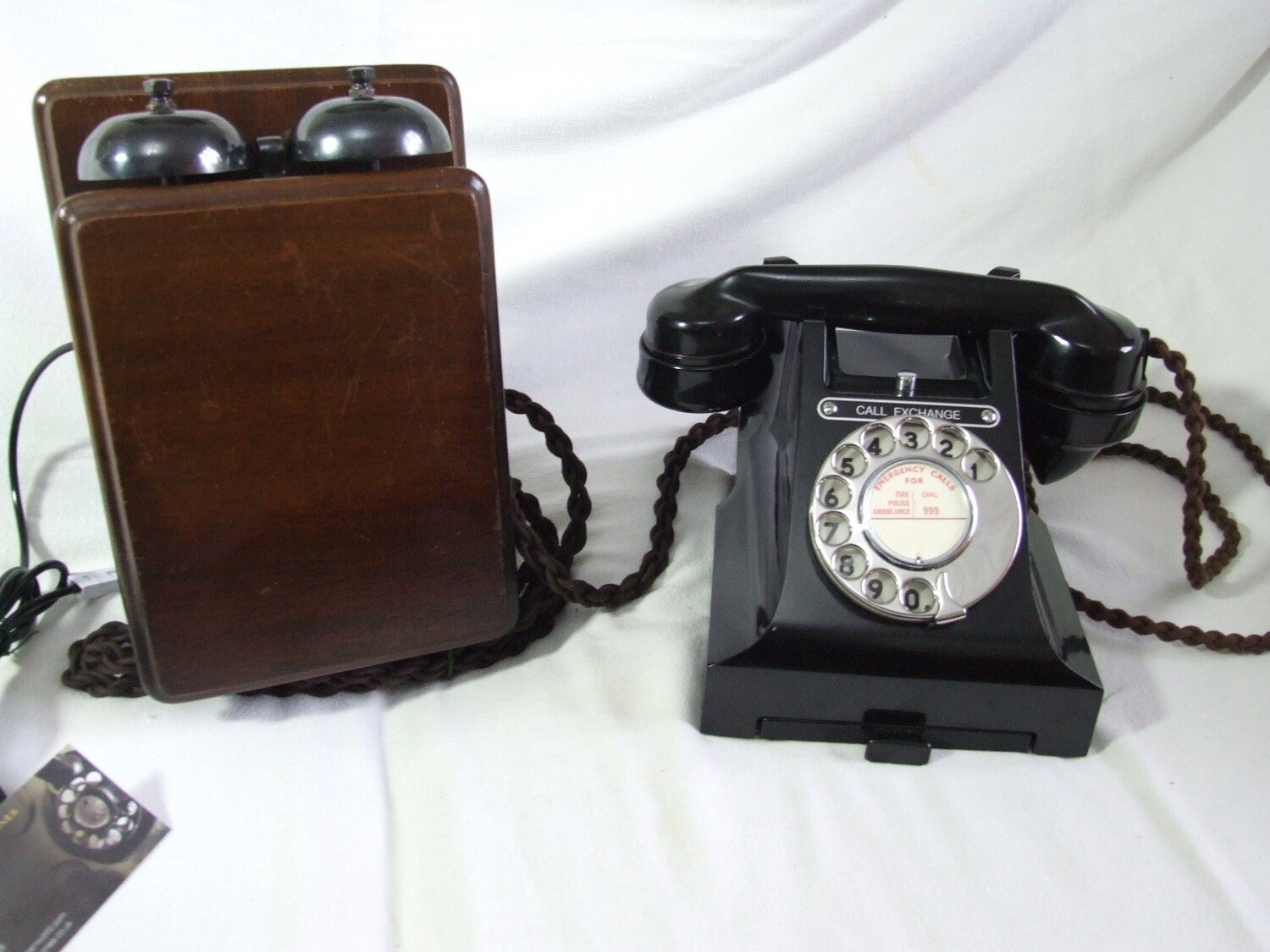 Rare Black Bakelite 310F GPO Telephone 1957 + 41 Bellset