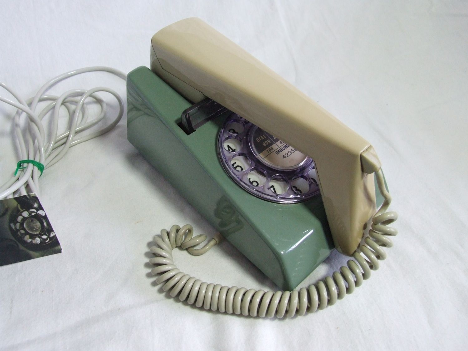 Two Tone Blue/Green &amp; Beige PO 722 Trimphone 1974
