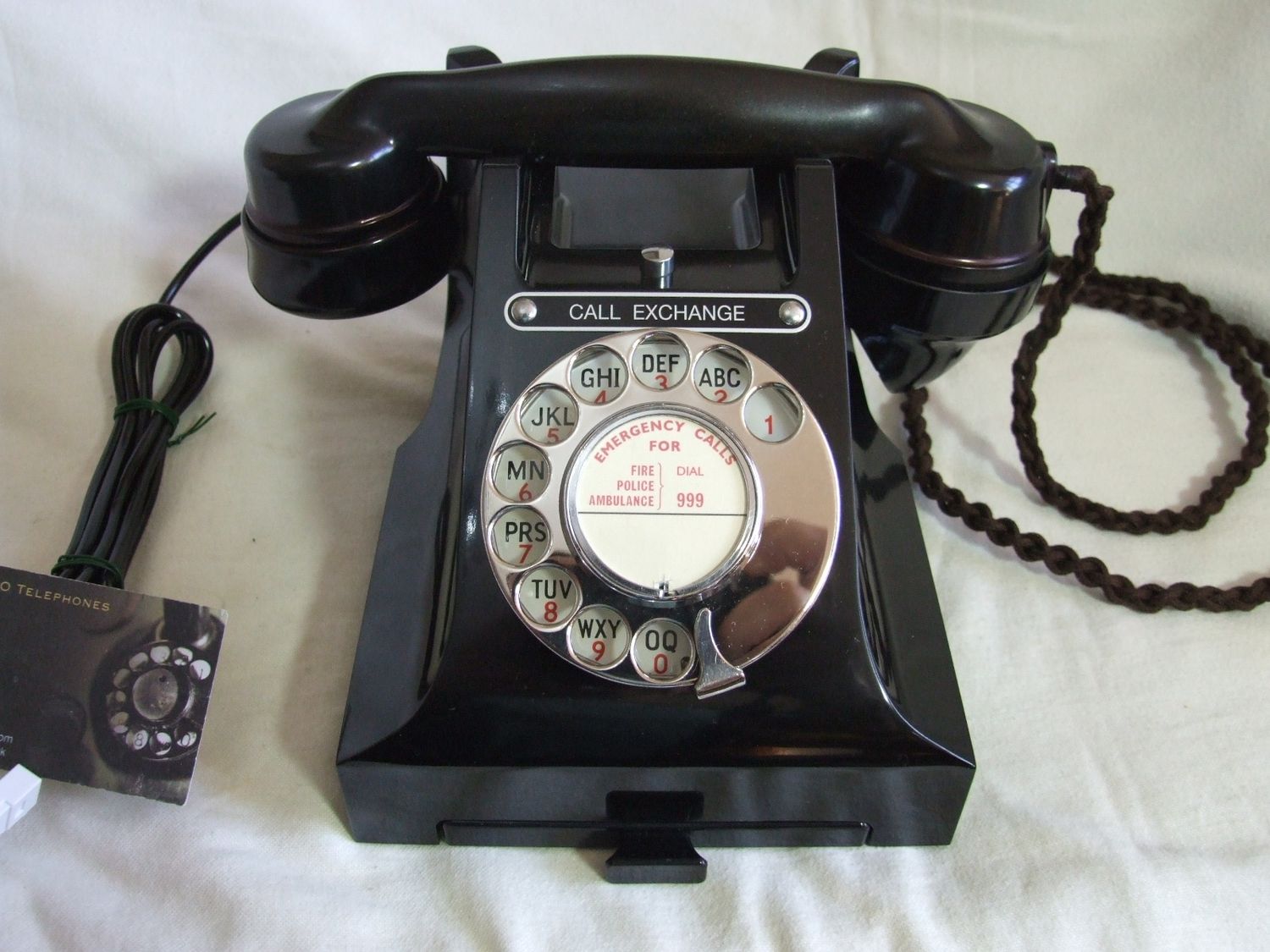 Black Bakelite 312L Call Exchange GPO Telephone 1954