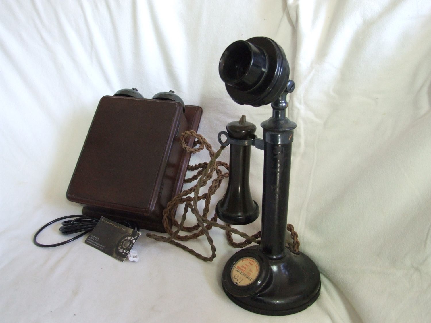 150 GPO Candlestick Telephone + No1 Bellset 1920/30&#39;s.