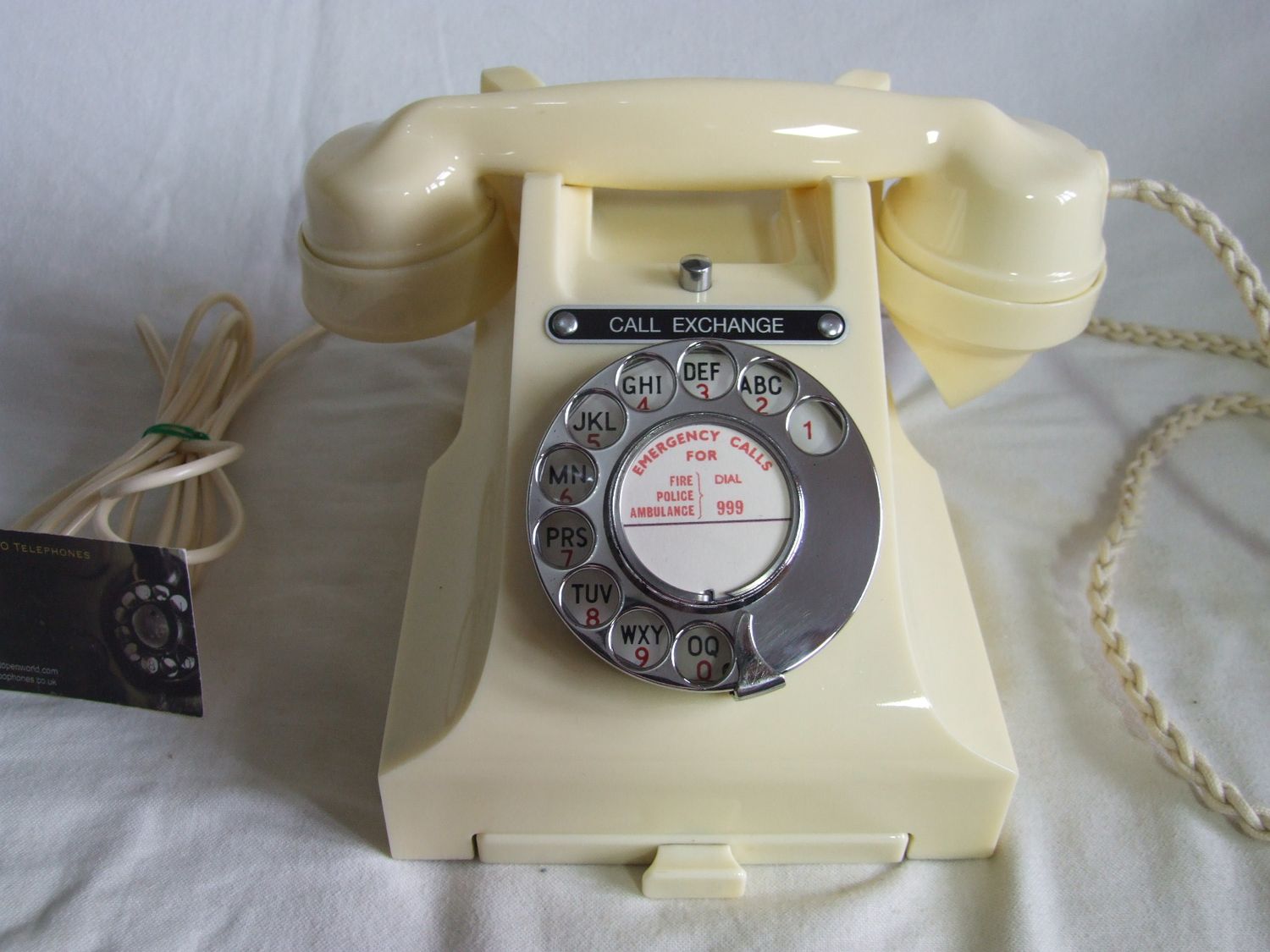 Ivory Bakelite 312L Call Exchange GPO Telephone 1956