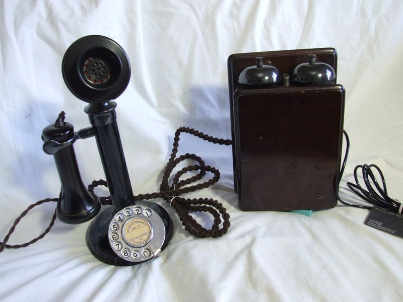 150 GPO Candlestick Telephone + No1 Bellset 1920/30's.