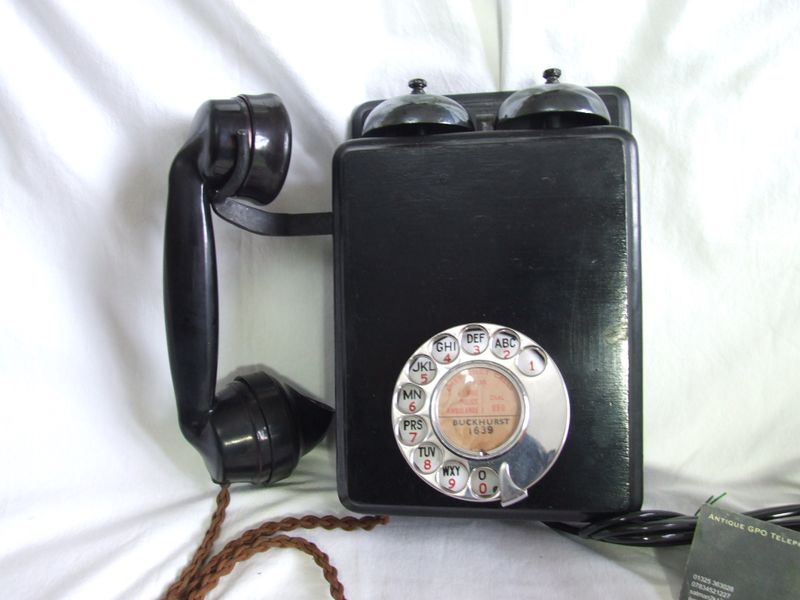 GPO 221L Wooden Wallphone 1940/50's