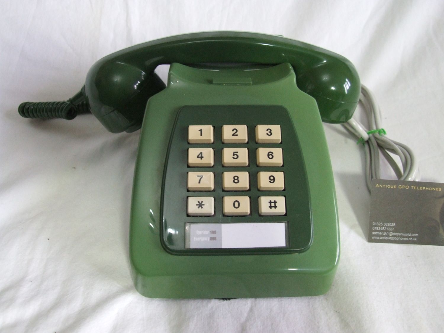 Two Tone Green 12 Button 782R Telephone 1988