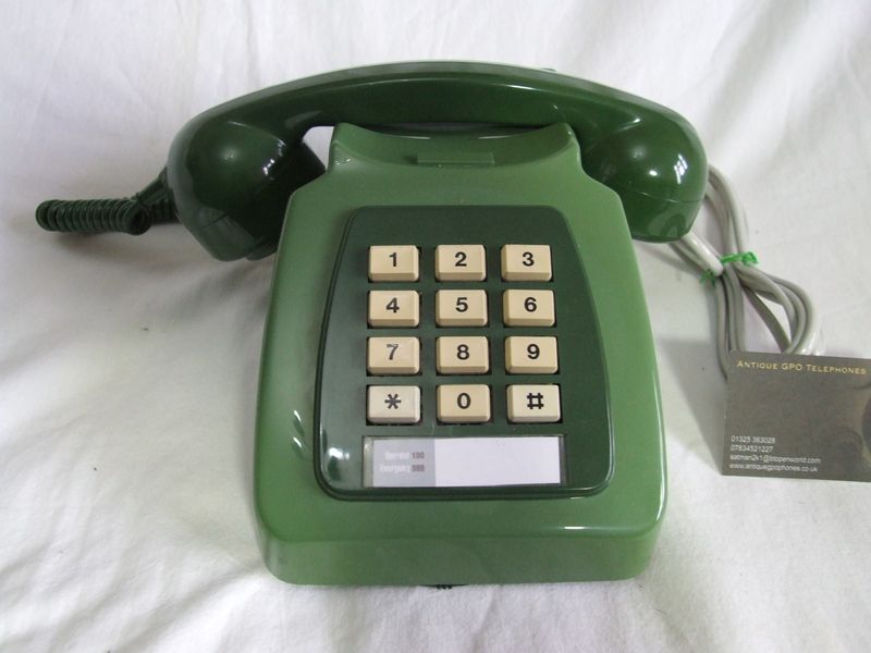 Two Tone Green 12 Button 782R Telephone 1988