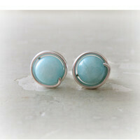 For the dreamer: Amazonite stud earrings