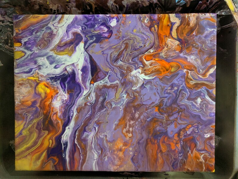 America by Prince and the Revolution, Acrylic pour interpretation.