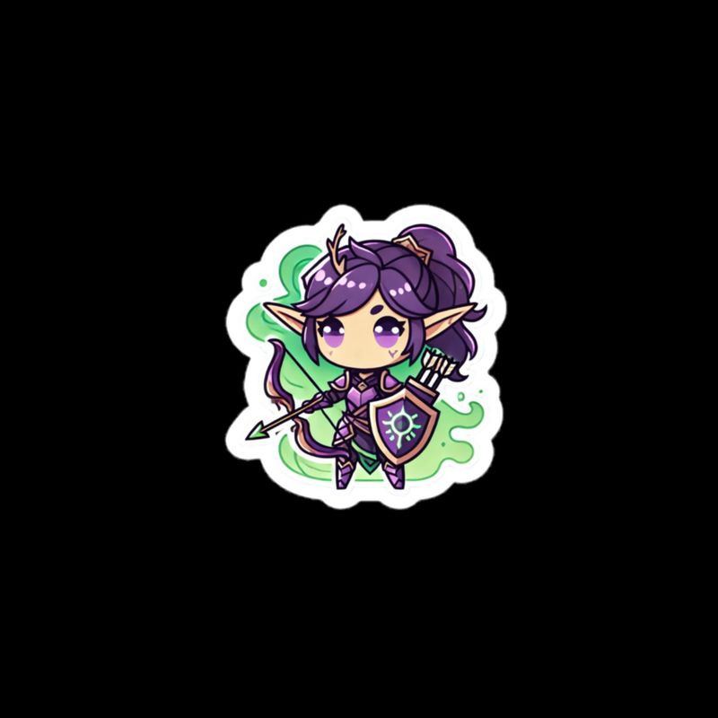 Chibi-style Elf warrior