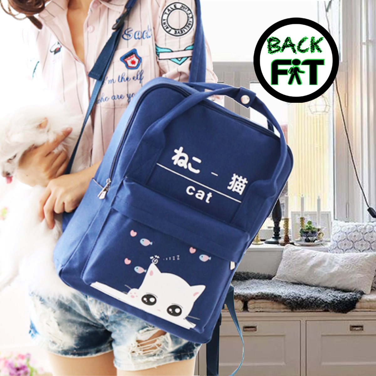 Mochila Azul Cat