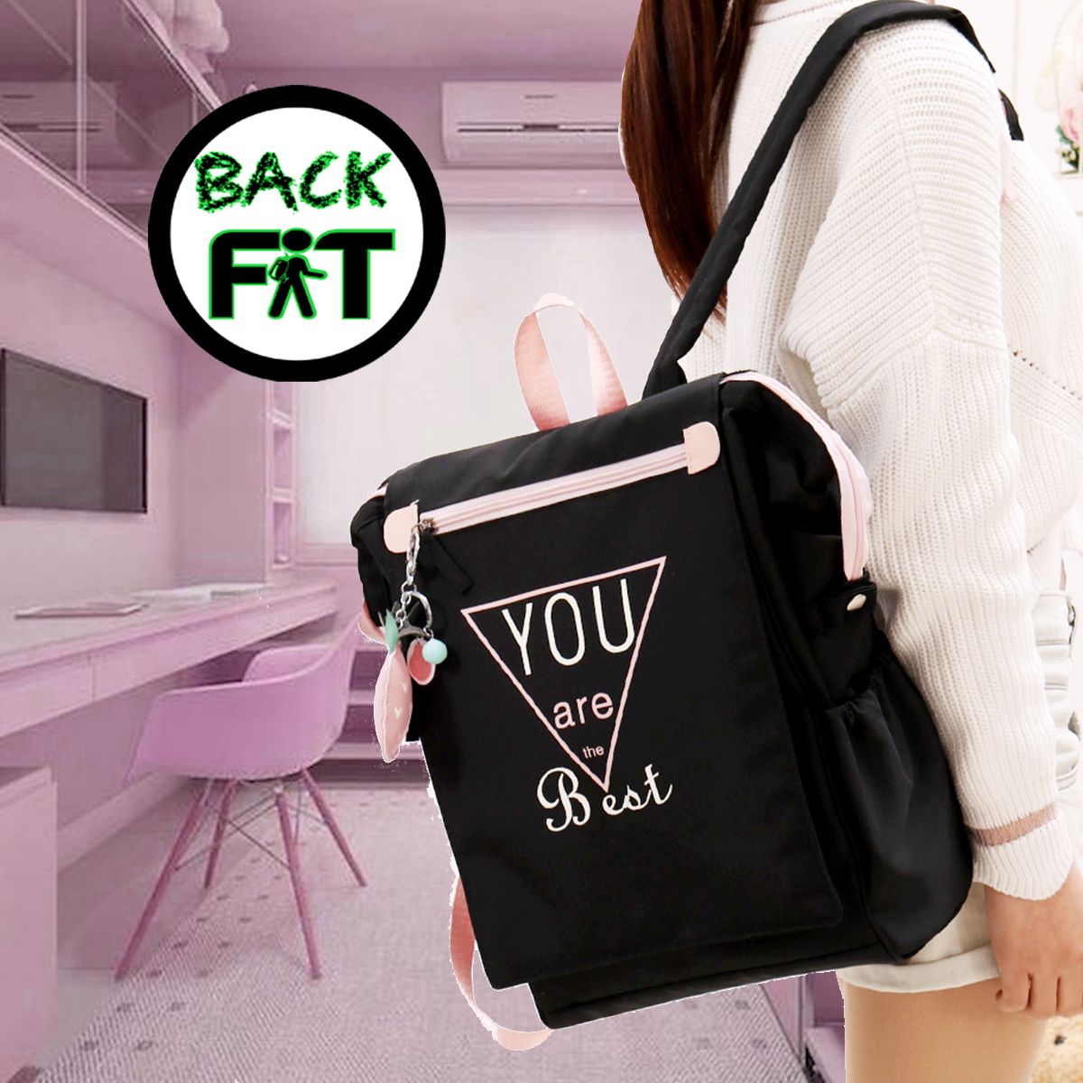 Mochila negra You are the best